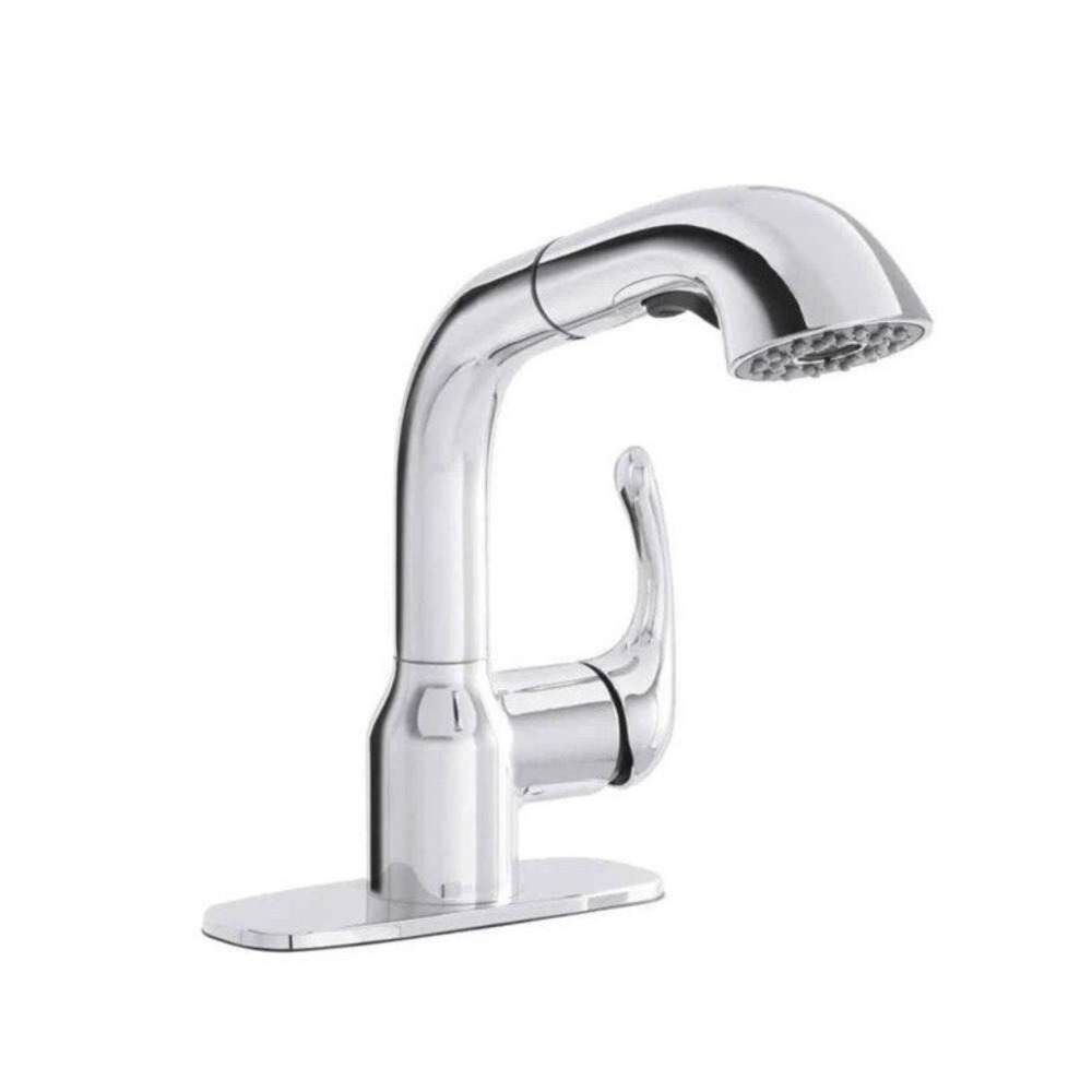 Glacier Bay Dunning Single-Handle Pull-Out Laundry Faucet Dual Spray Chrome NEW